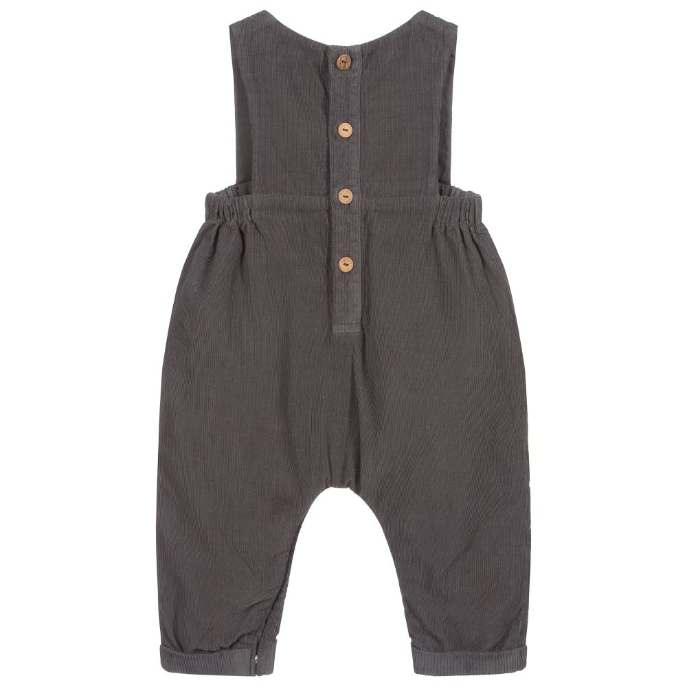 Laranjinha-Boys Grey Corduroy Dungarees | Childrensalon Outlet