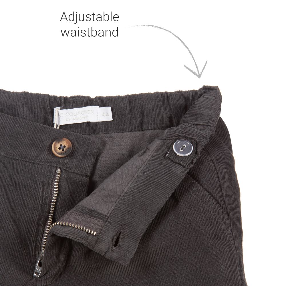 Chic by Laranjinha-Boys Grey Corduroy Shorts | Childrensalon Outlet