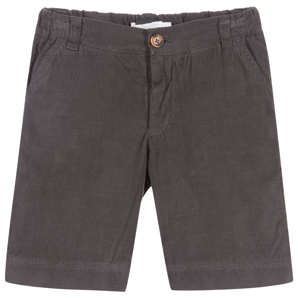 Chic by Laranjinha - Boys Grey Corduroy Shorts | Childrensalon