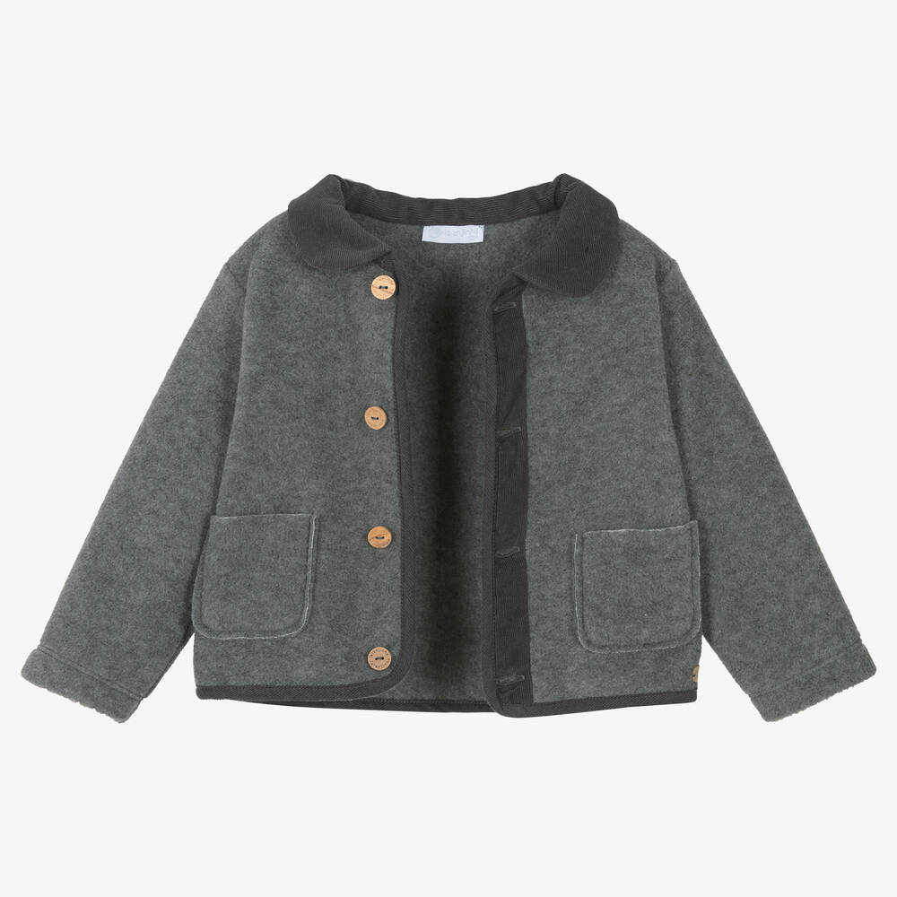 Laranjinha-Boys Grey Fleece Jacket | Childrensalon Outlet