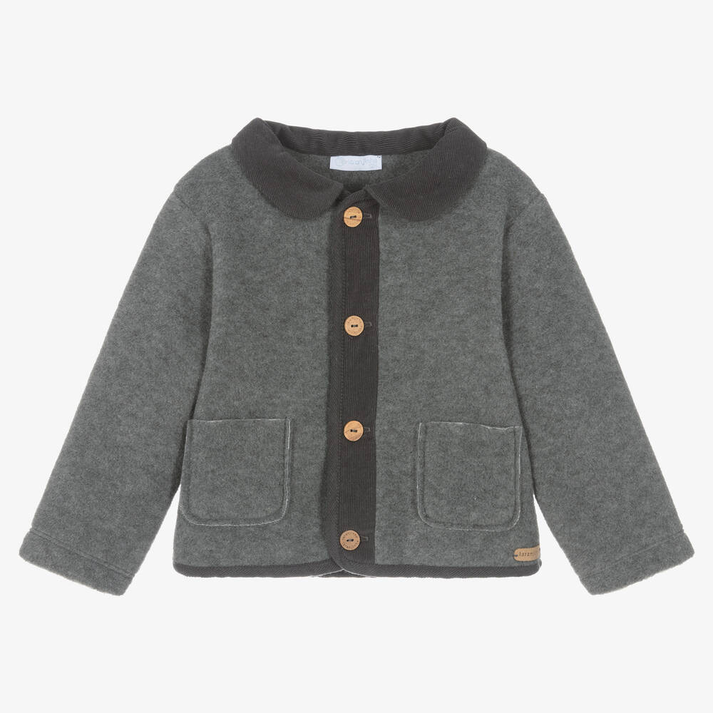 Laranjinha - Boys Grey Fleece Jacket | Childrensalon