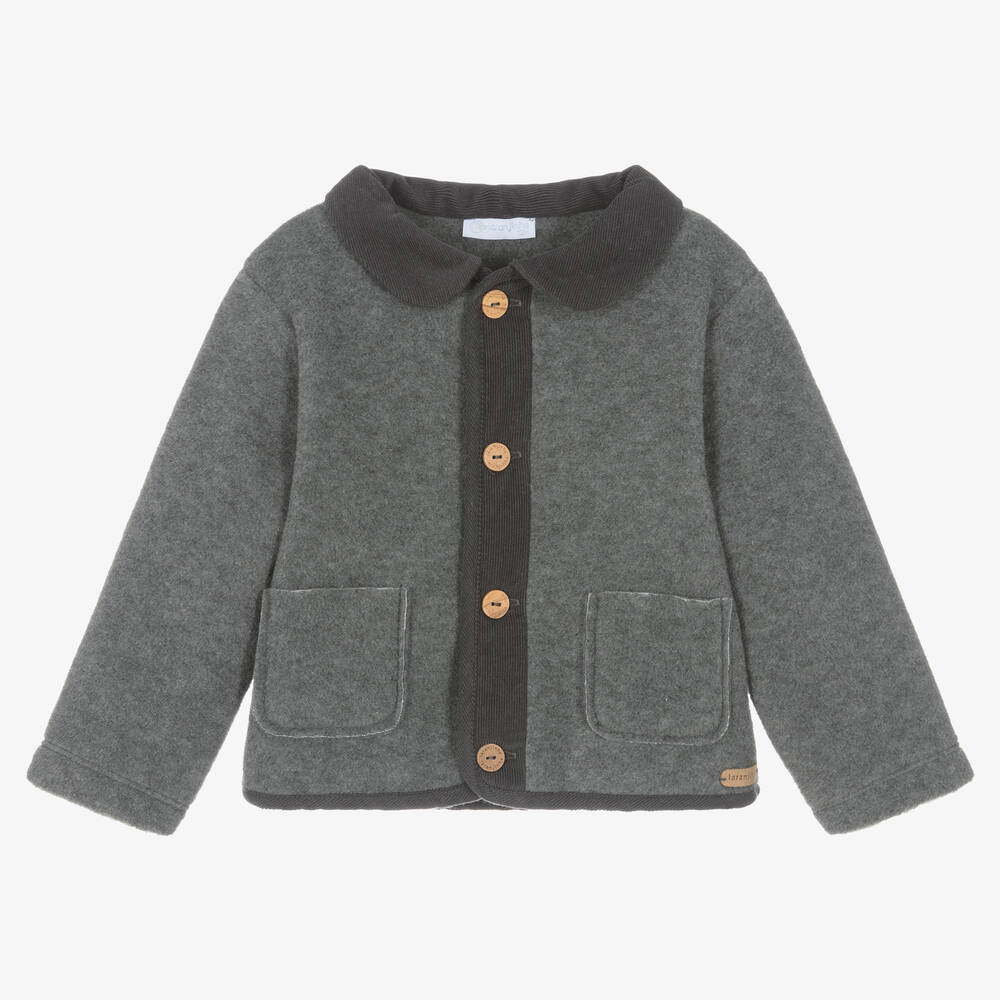 Laranjinha-Boys Grey Fleece Jacket | Childrensalon Outlet