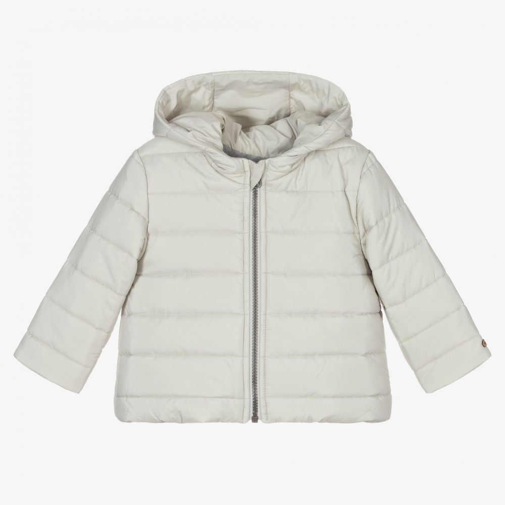 Laranjinha - Boys Grey Puffer Jacket | Childrensalon