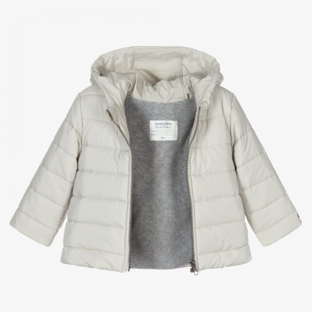 Laranjinha-Boys Grey Puffer Jacket | Childrensalon Outlet