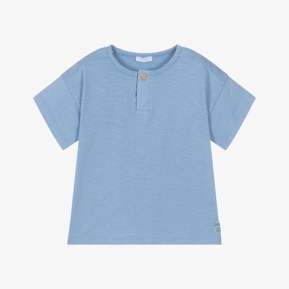 Laranjinha-Рубашка синий на пуговицах для мальчиков | Childrensalon Outlet