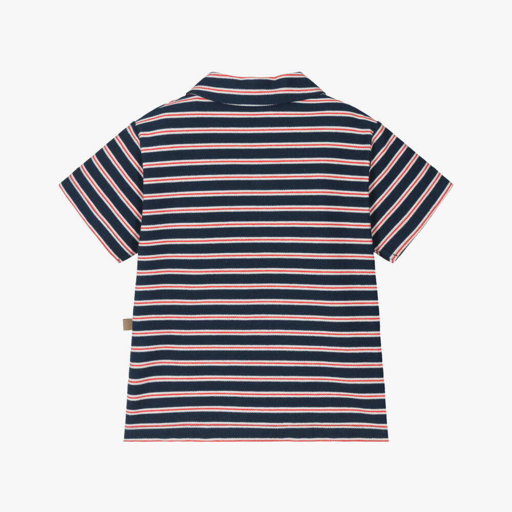 Laranjinha-Boys Nautical Navy Striped Polo | Childrensalon Outlet