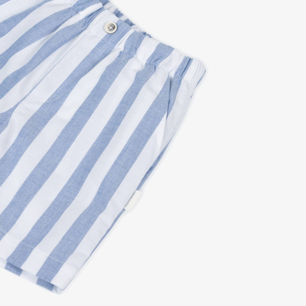 Laranjinha-Boys Nautical Striped Cotton Shorts | Childrensalon Outlet