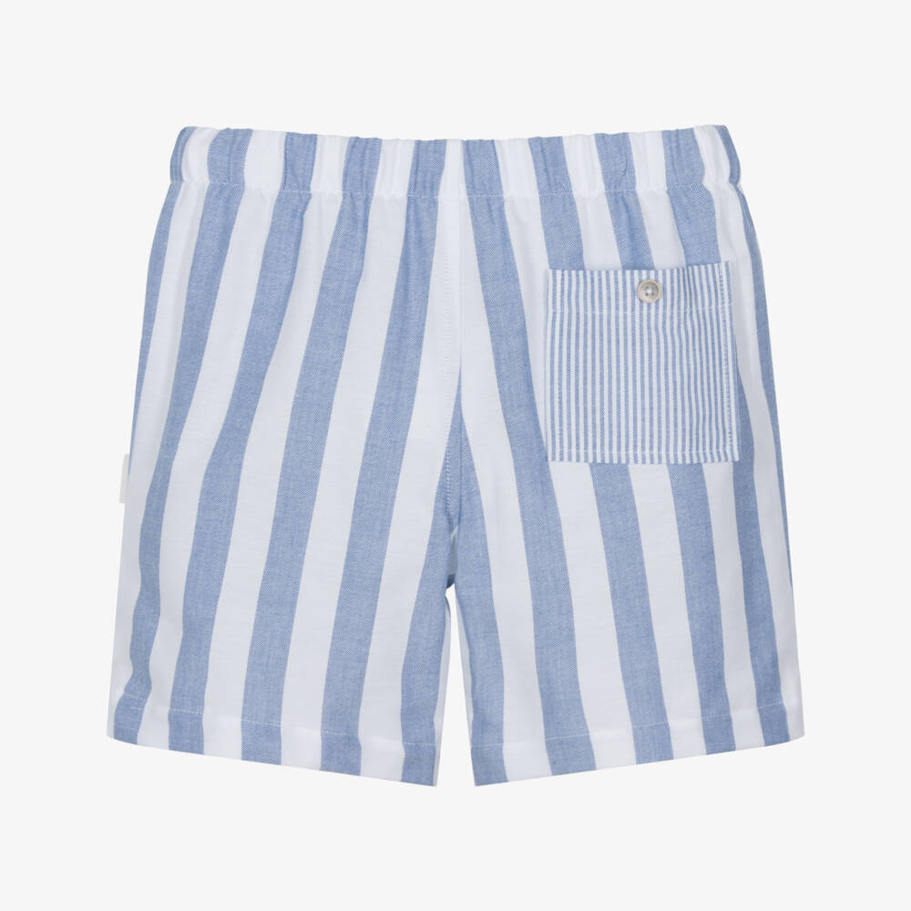 Laranjinha-Boys Nautical Striped Cotton Shorts | Childrensalon Outlet