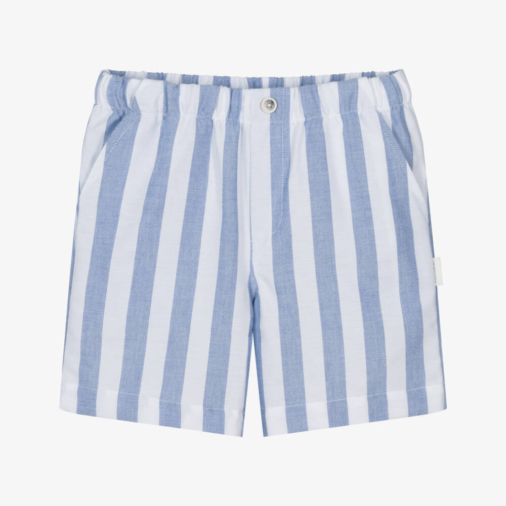 Laranjinha-Boys Nautical Striped Cotton Shorts | Childrensalon Outlet