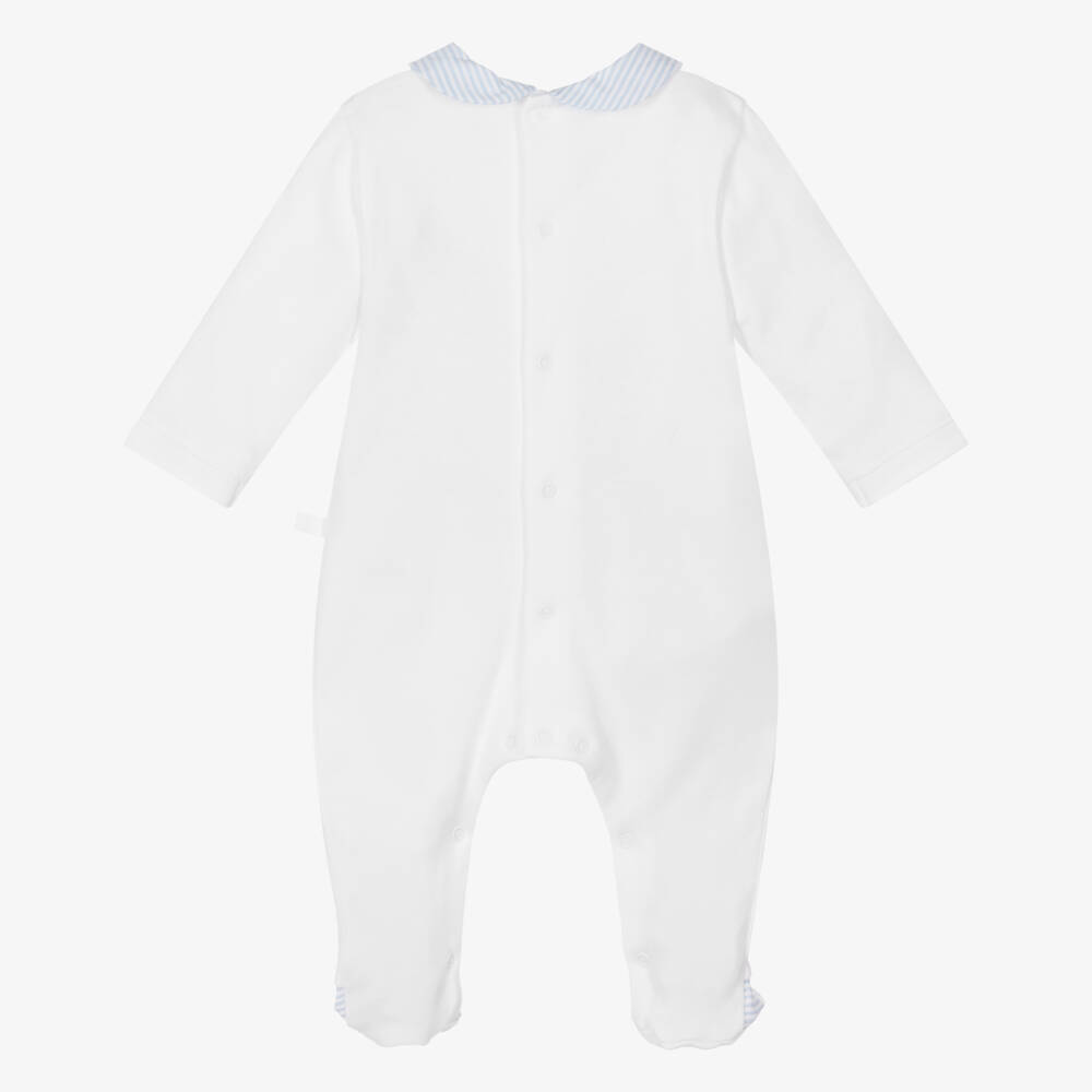 Laranjinha-Boys Nautical White Cotton Sleepsuit | Childrensalon Outlet