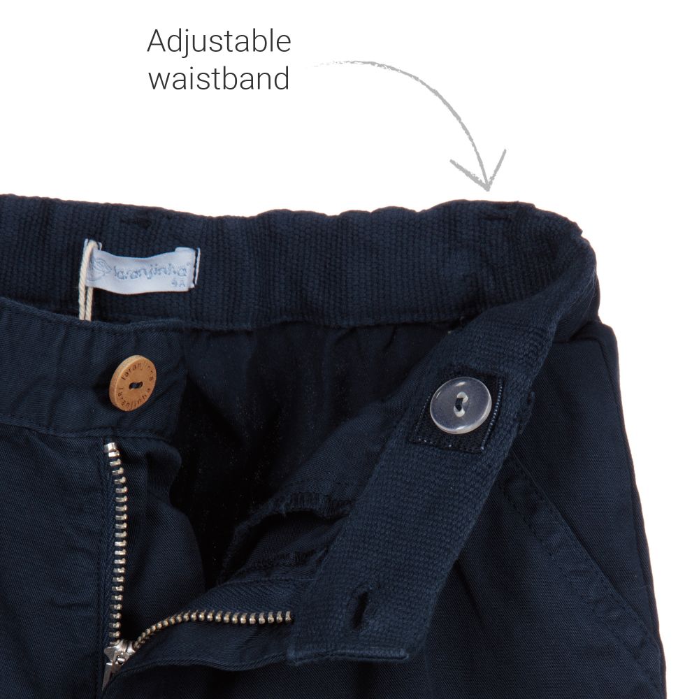 Laranjinha-Синие хлопковые шорты для мальчиков | Childrensalon Outlet