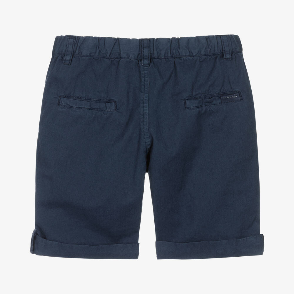 Laranjinha Short bleu marine en coton garcon Childrensalon Outlet
