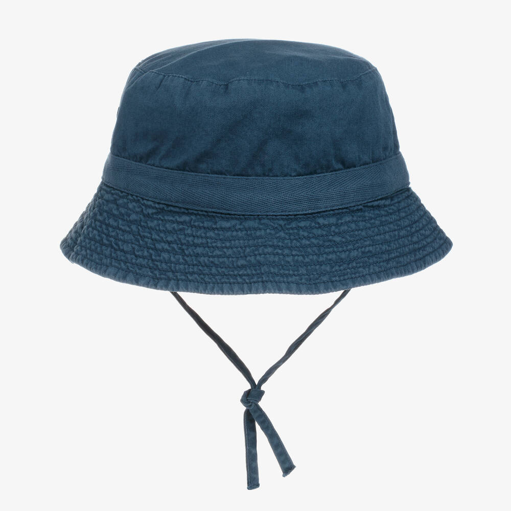 لارانجينا-قبعة للشمس قطن تويل لون كحلي للأولاد | Childrensalon Outlet