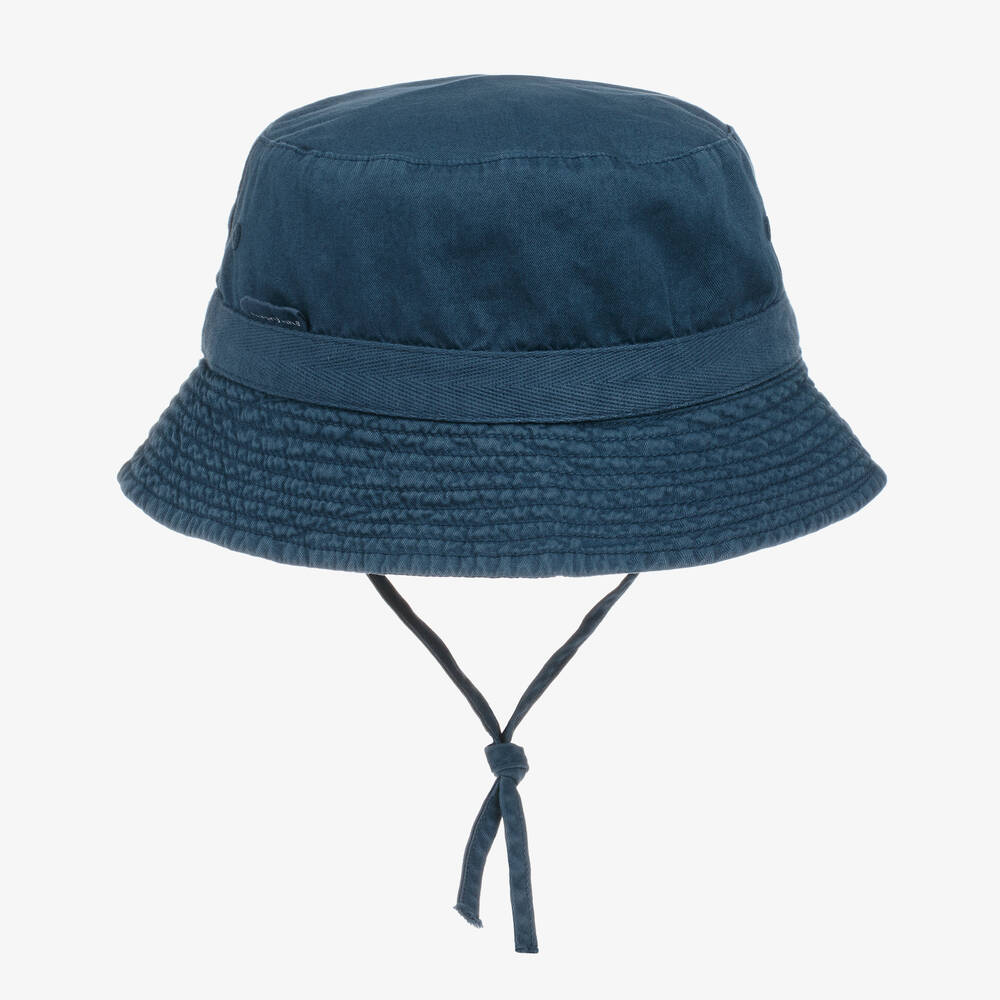 Laranjinha - Navyblauer Baumwoll-Sonnenhut | Childrensalon