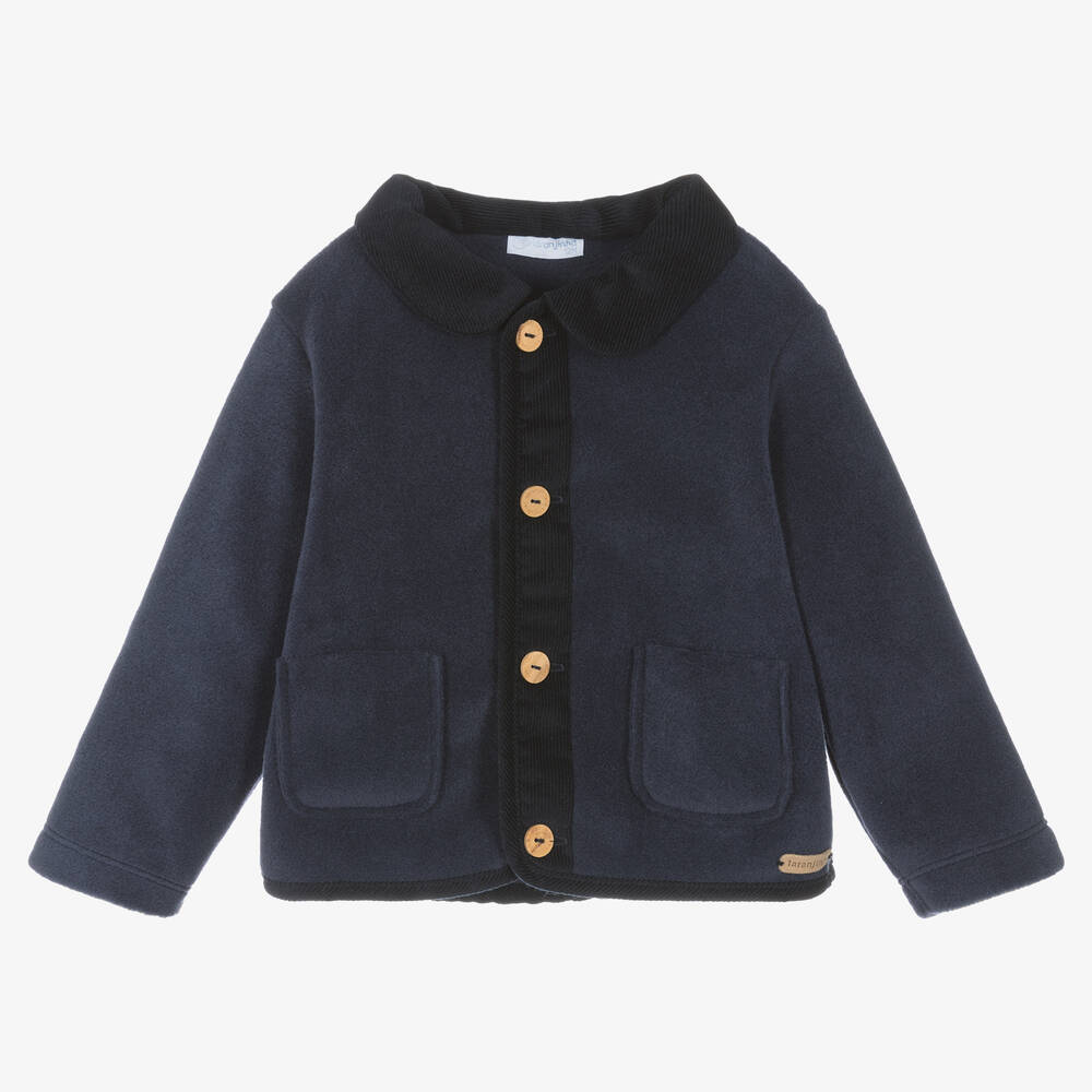 Boys Navy Blue Fleece Jacket