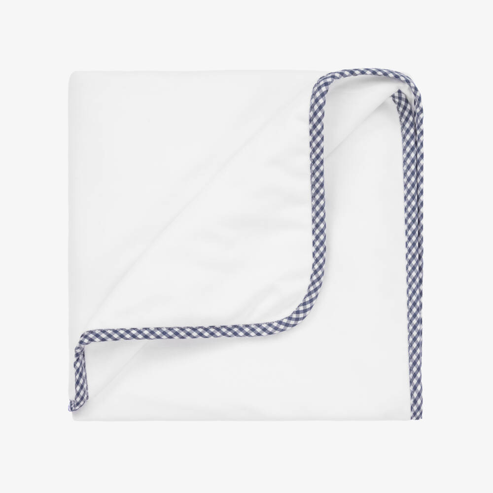 Laranjinha-Boys Navy Gingham Velour Blanket | Childrensalon Outlet