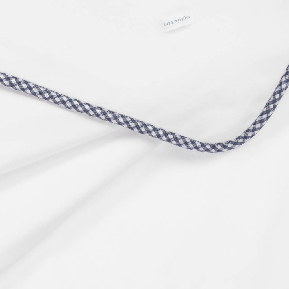 Laranjinha-Boys Navy Gingham Velour Blanket | Childrensalon Outlet