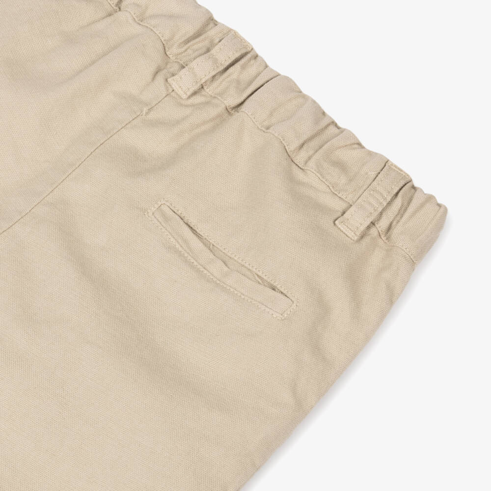 Laranjinha-Boys Neutral Linen-Blend Shorts | Childrensalon Outlet