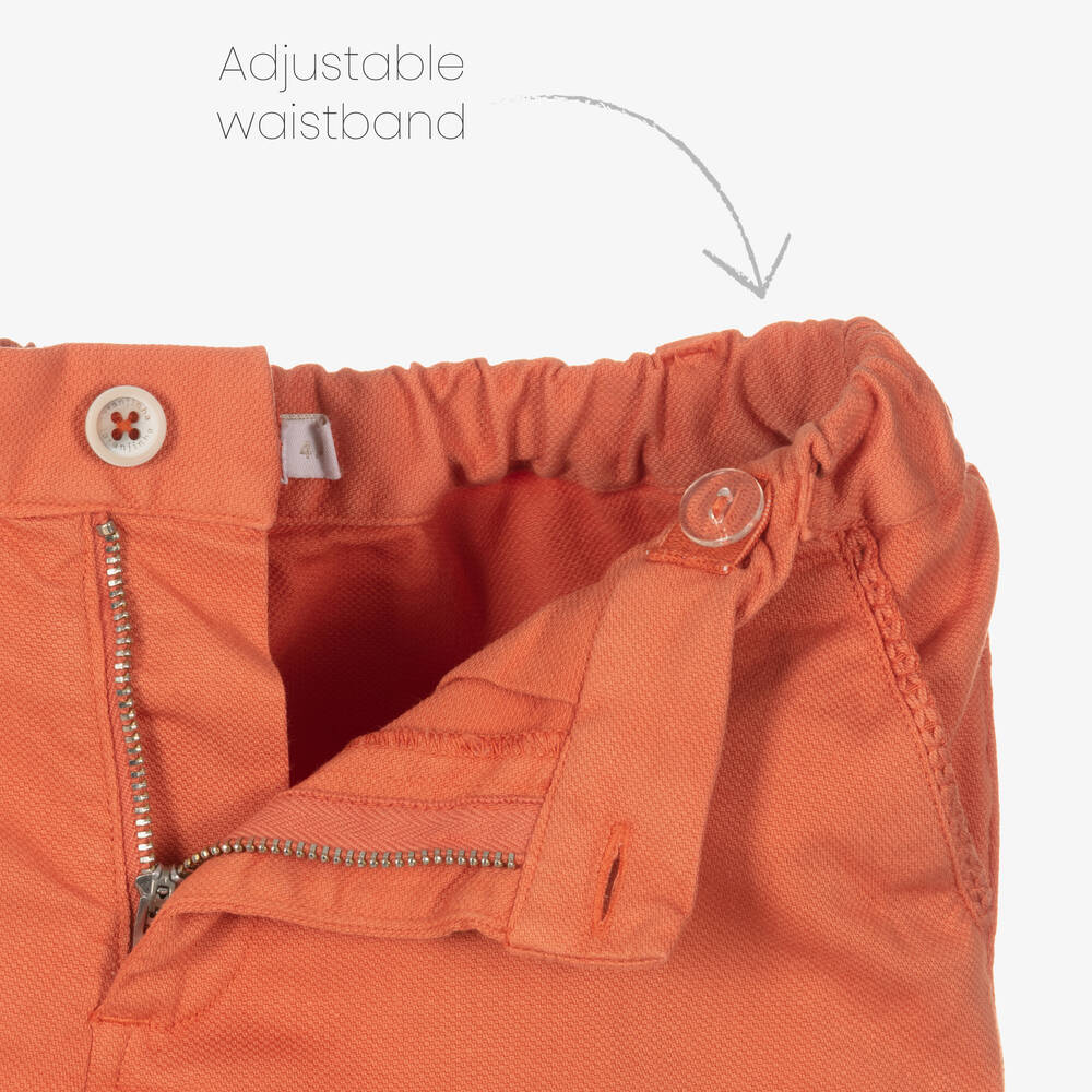 Laranjinha-Оранжевые хлопковые шорты | Childrensalon Outlet