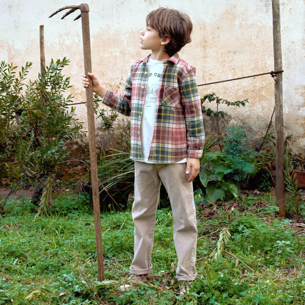 Laranjinha-Рубашка из хлопка в красную клетку для мальчиков | Childrensalon Outlet