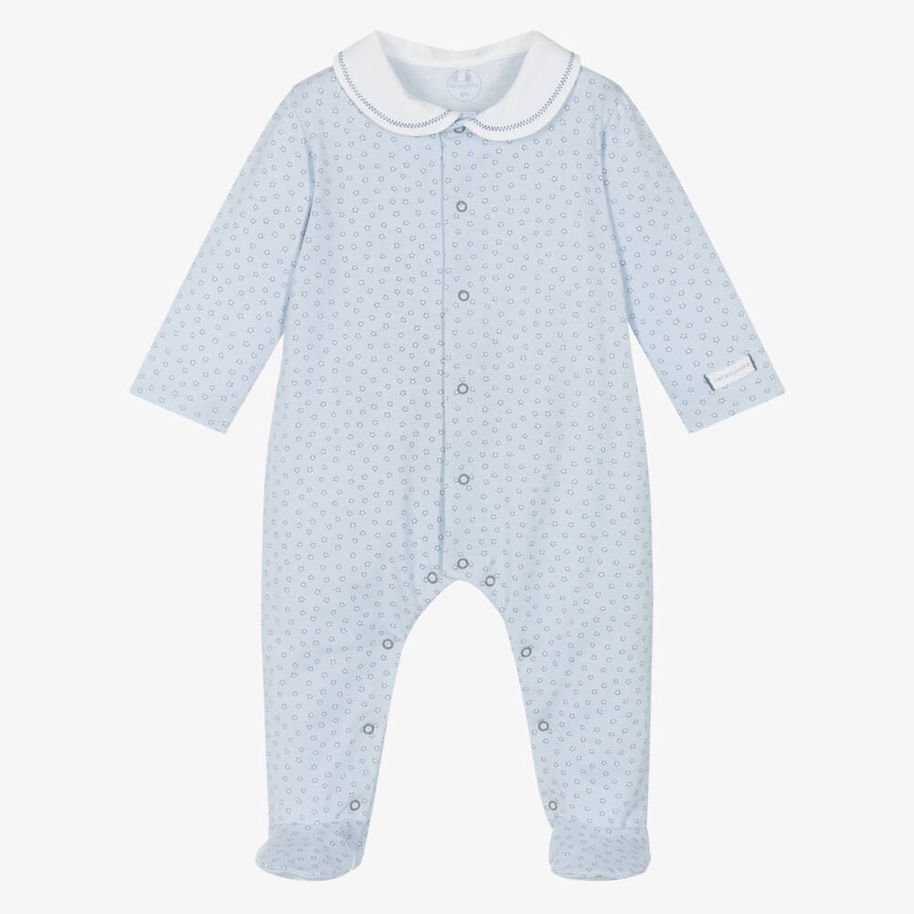 Laranjinha-Boys Sky Blue Starry Cotton Suit | Childrensalon Outlet