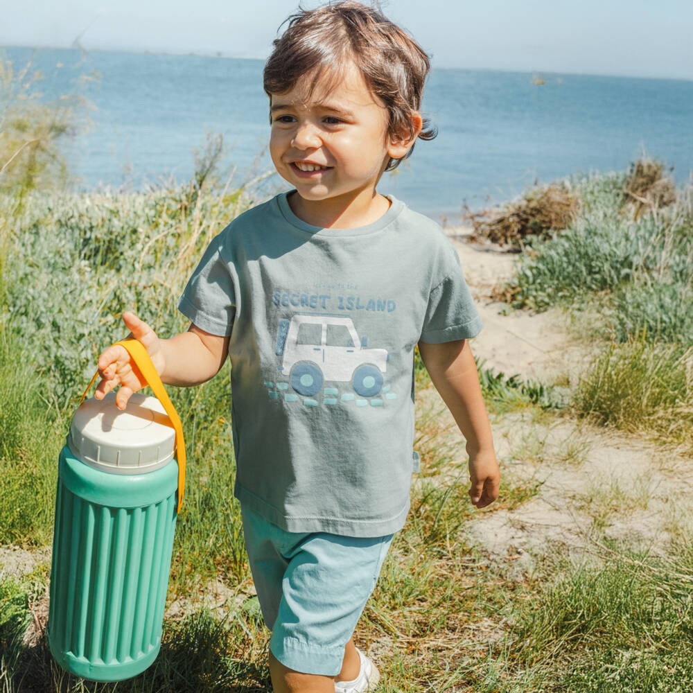 Laranjinha-شورت تويل أزرق سماوي للأولاد | Childrensalon Outlet