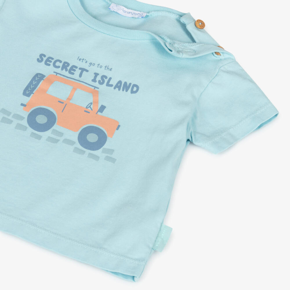 Laranjinha-Boys Soft Blue Adventure Tee | Childrensalon Outlet