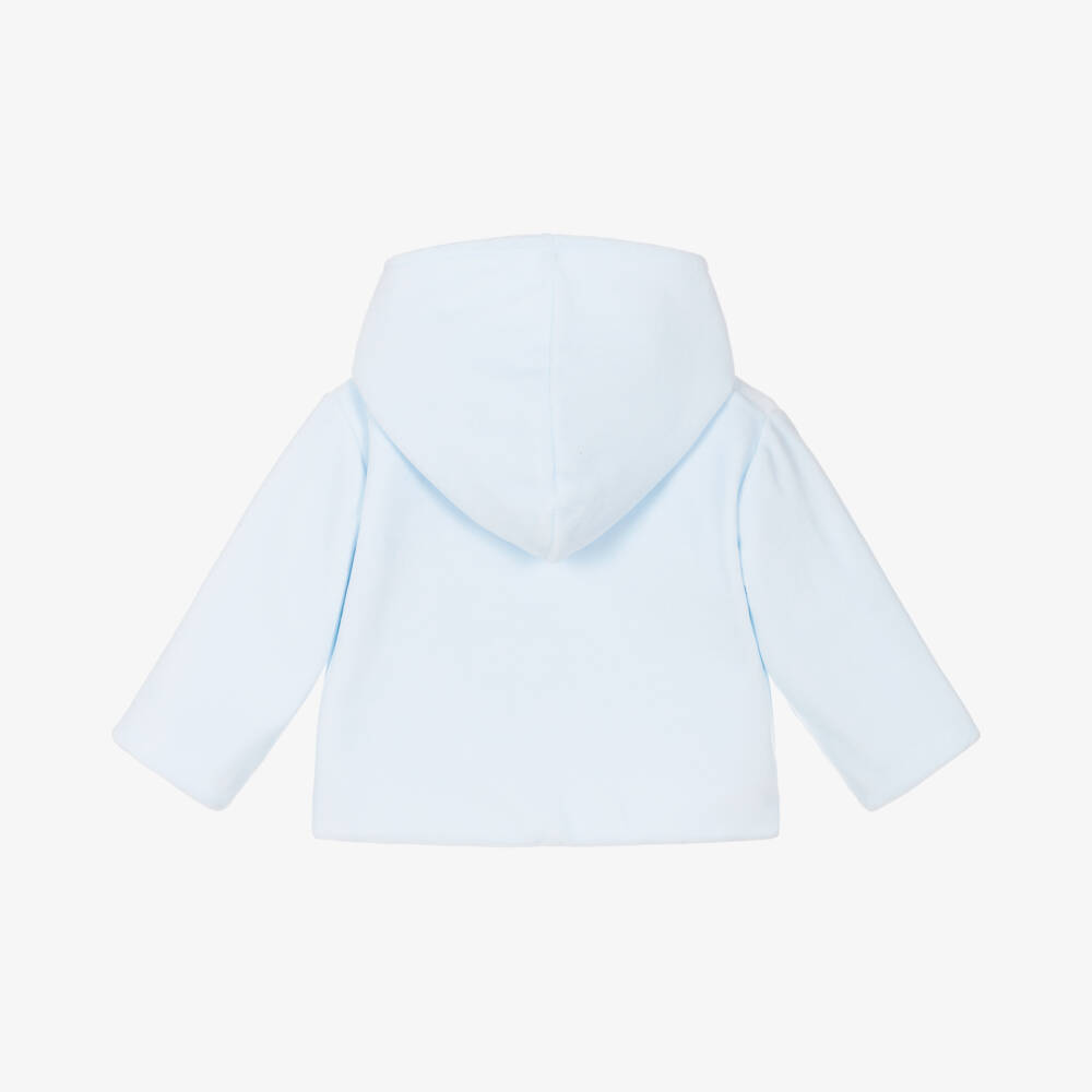 Laranjinha-Boys Soft Blue Velour Coat | Childrensalon Outlet