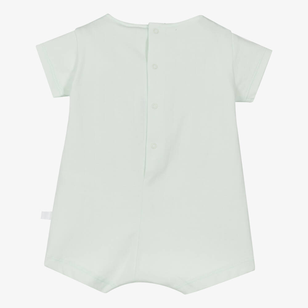 Laranjinha-Boys Soft Green Cotton Playsuit | Childrensalon Outlet