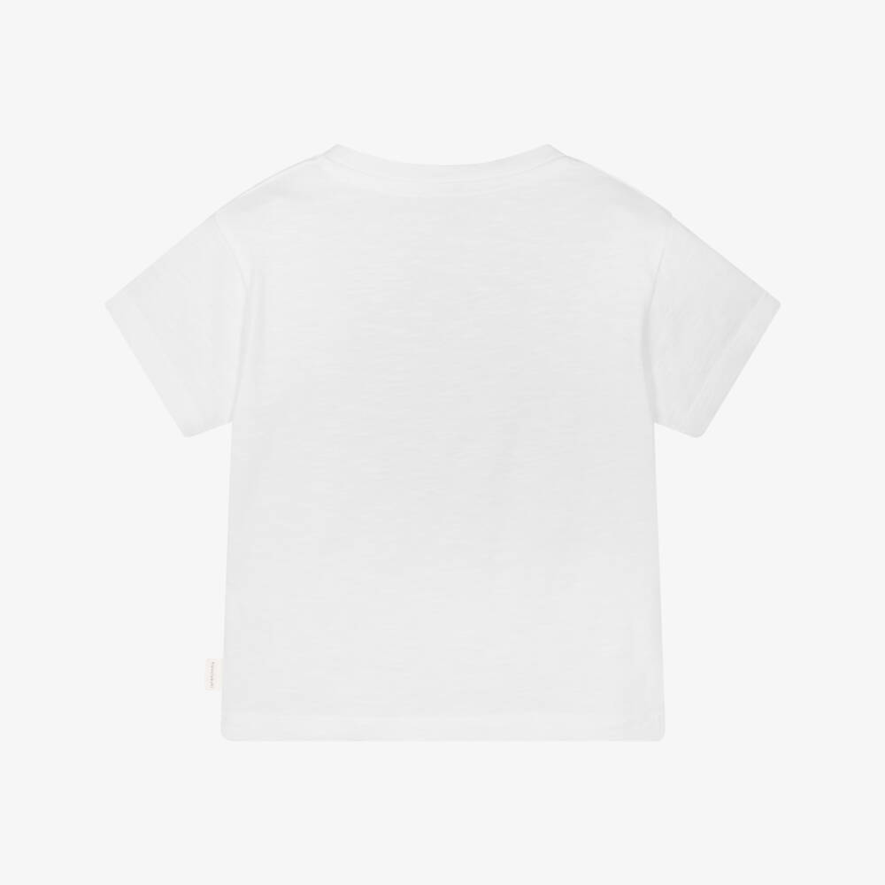 Laranjinha-Boys Soft White Cotton Tee | Childrensalon Outlet