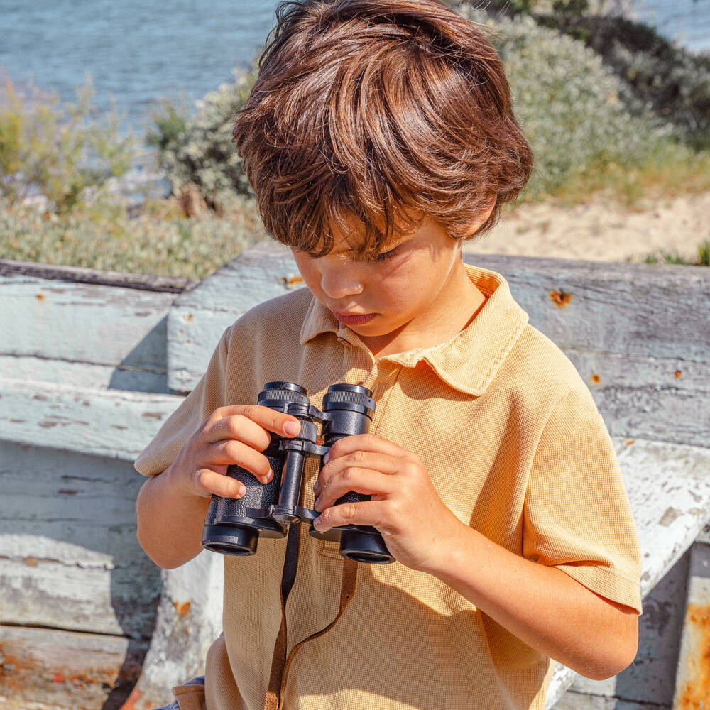 Laranjinha-Boys Sunny Cotton Polo Top | Childrensalon Outlet