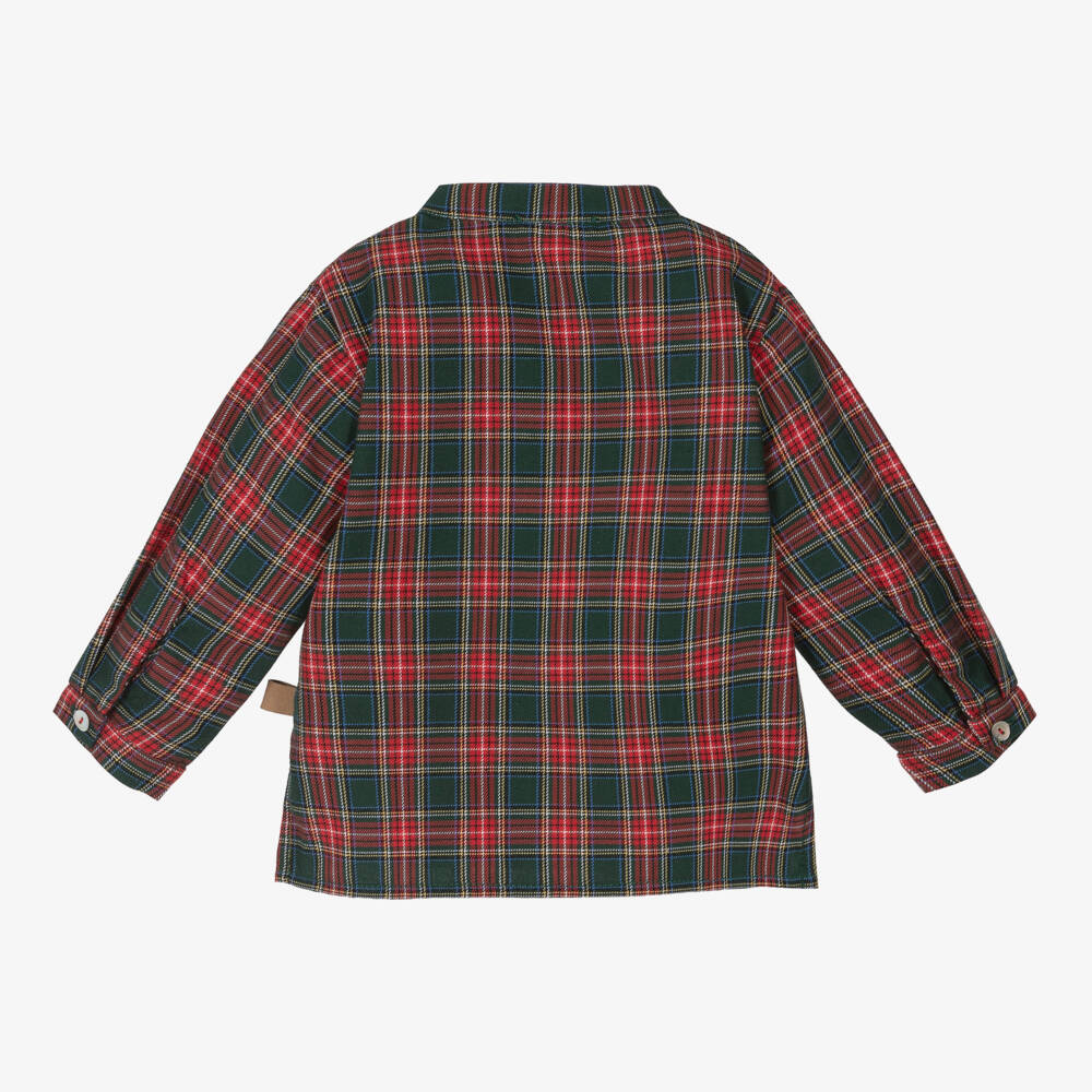 Laranjinha-Boys Tartan Cotton Plaid Shirt | Childrensalon Outlet