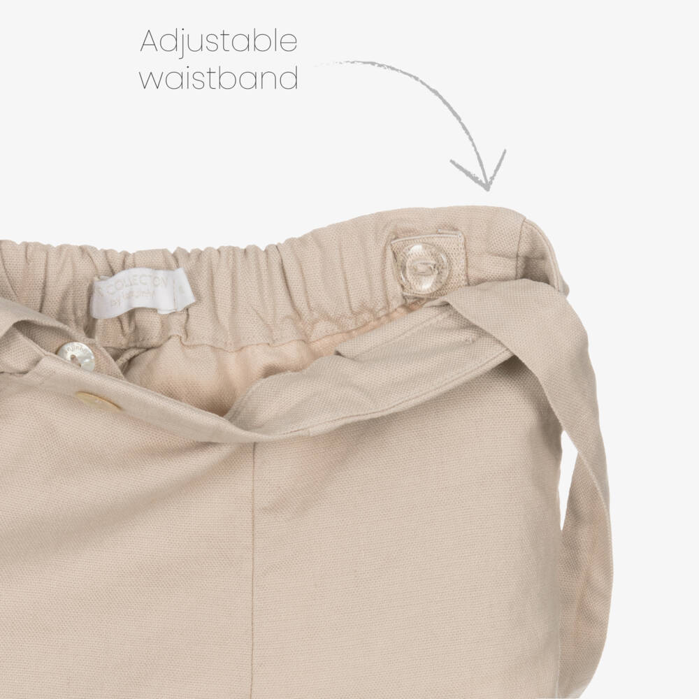 Laranjinha-Комплект из белого и бежевого льна для мальчиков | Childrensalon Outlet