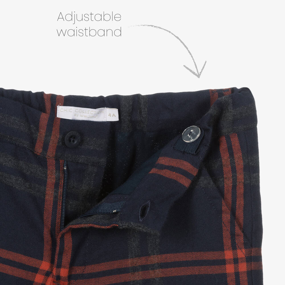 Chic by Laranjinha-Boys White & Blue Shorts Set | Childrensalon Outlet