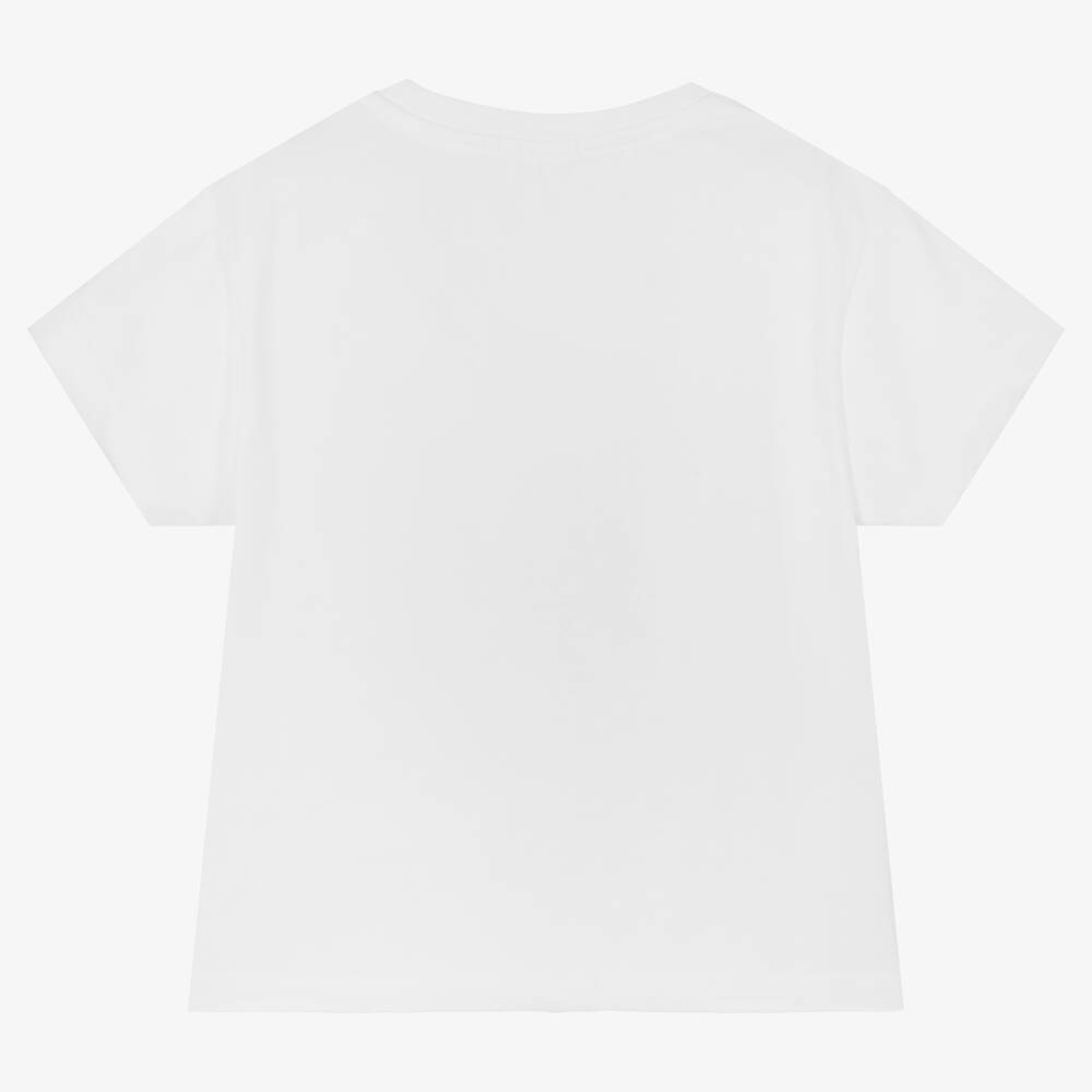 Laranjinha-Белая хлопковая футболка с досками для серфинга | Childrensalon Outlet
