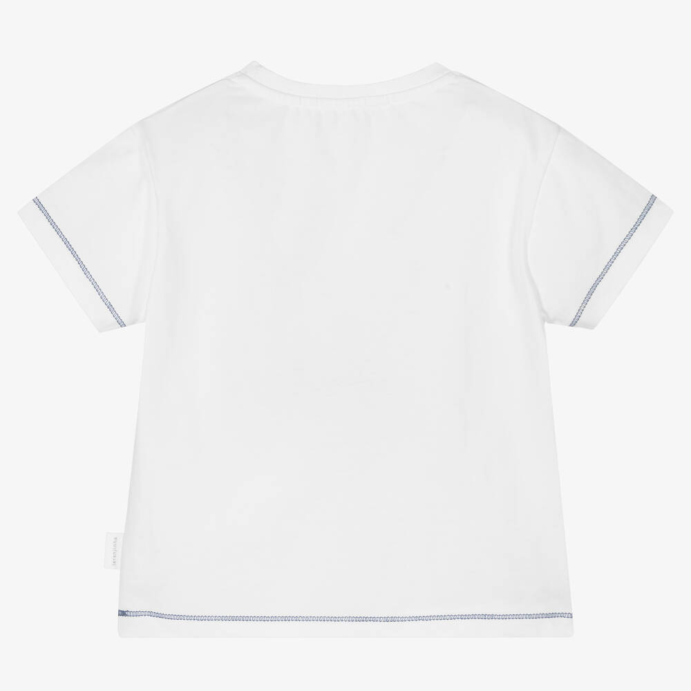 Laranjinha-Белая хлопковая футболка | Childrensalon Outlet