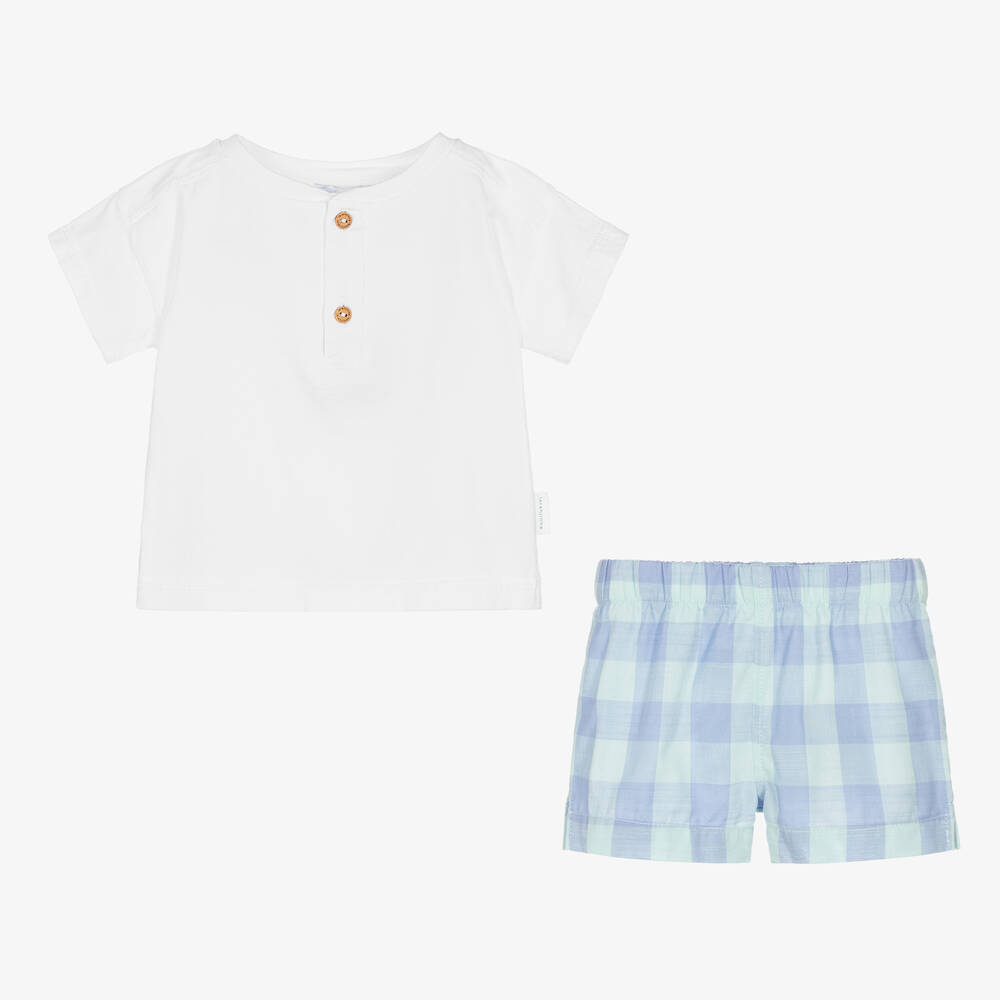 Laranjinha-Белый топ и шорты в клетку | Childrensalon Outlet