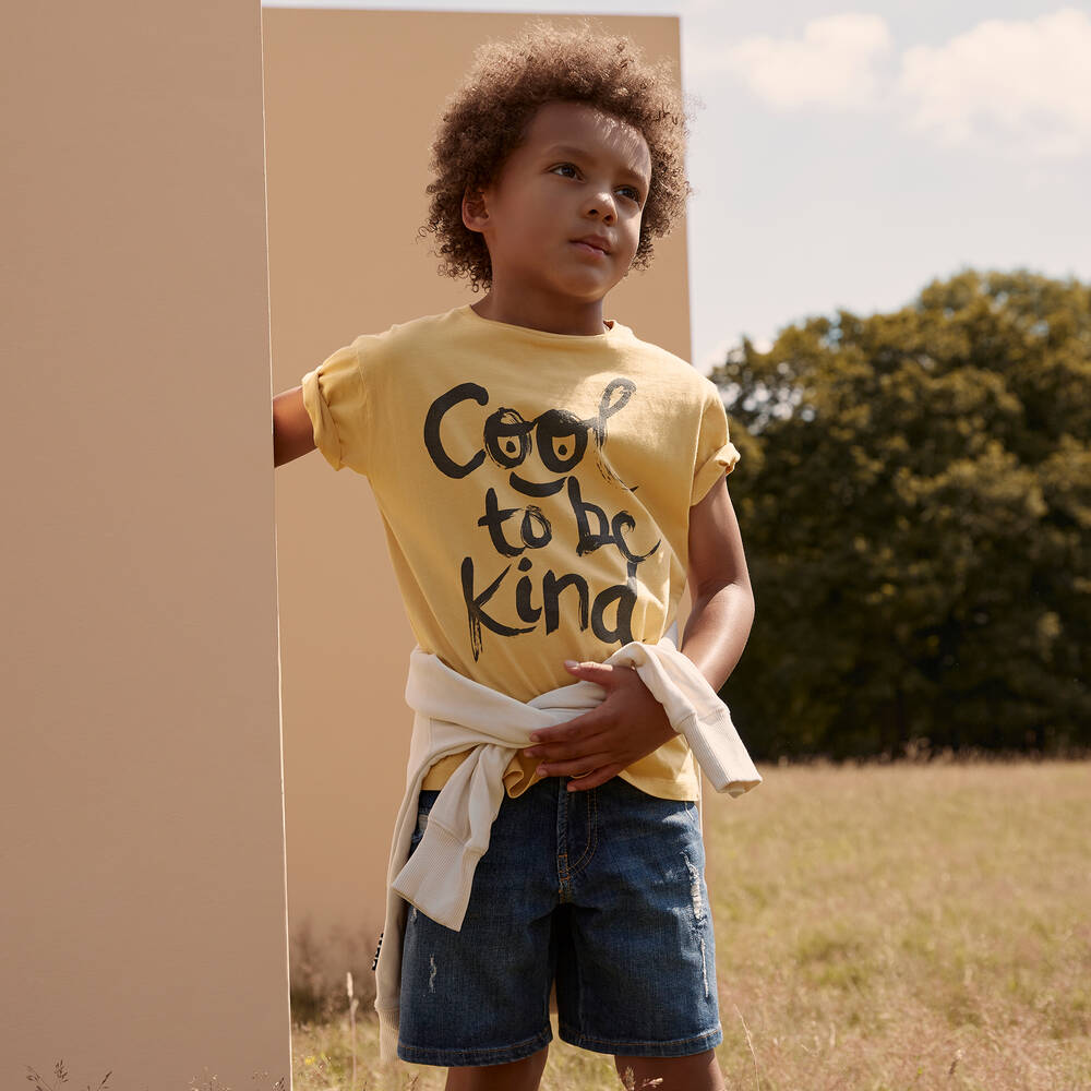 Laranjinha-Желтая хлопковая футболка для мальчиков | Childrensalon Outlet