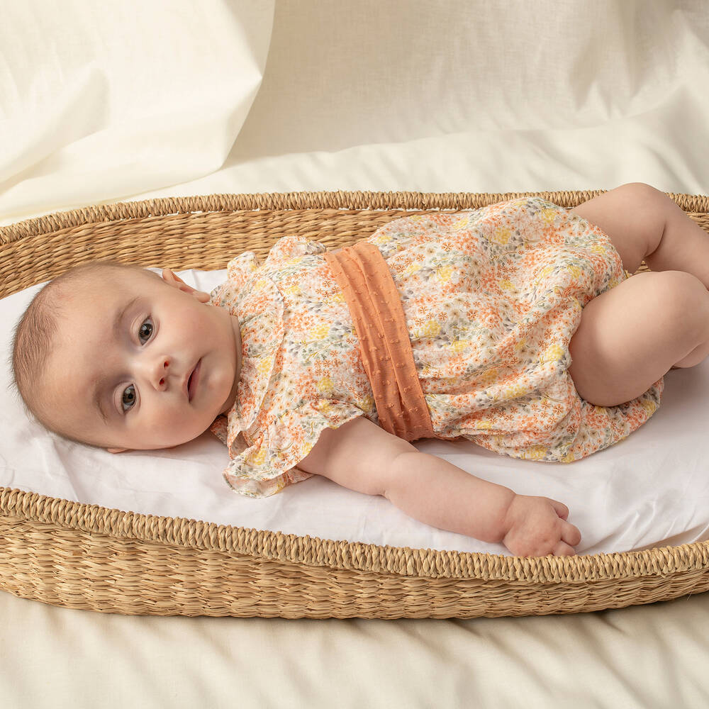 Laranjinha-Хлопковый песочник в цветочек для малышей | Childrensalon Outlet