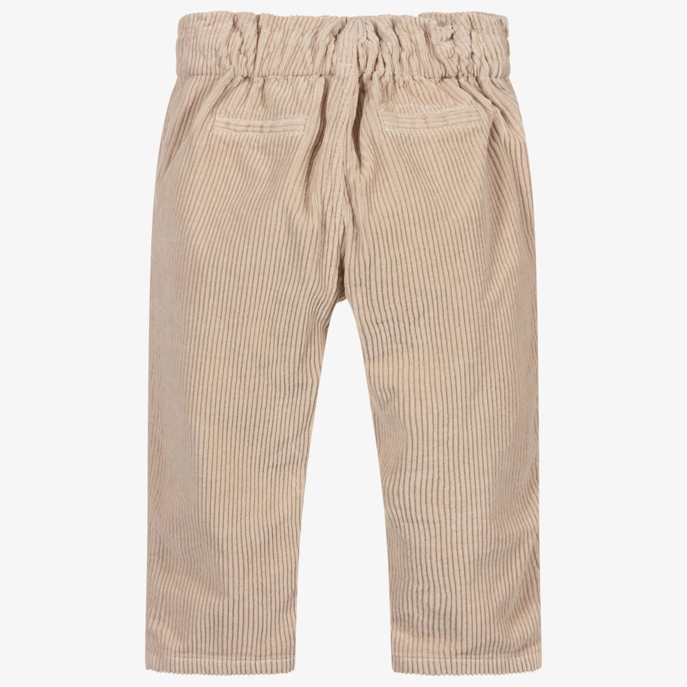 Laranjinha-Girls Beige Corduroy Trousers | Childrensalon Outlet