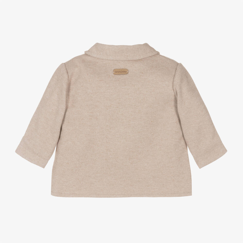 Laranjinha-Girls Beige Double-Button Coat | Childrensalon Outlet