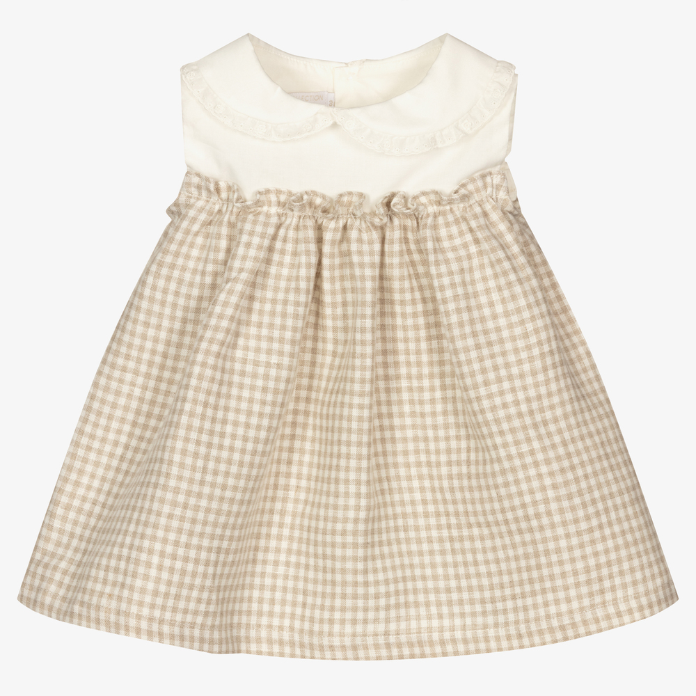 Laranjinha - Kleid in Beige und Elfenbein (M) | Childrensalon