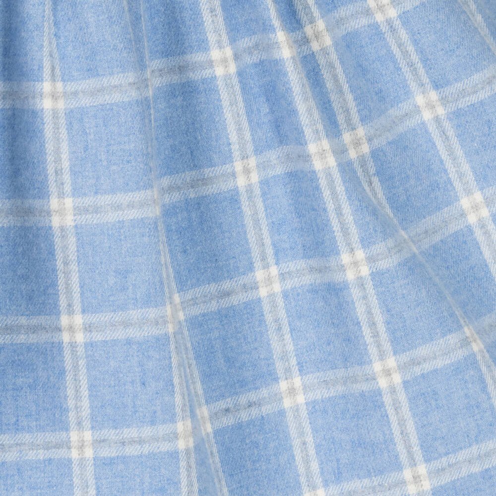 Шик от Laranjinha-Голубое хлопковое платье в клетку | Childrensalon Outlet