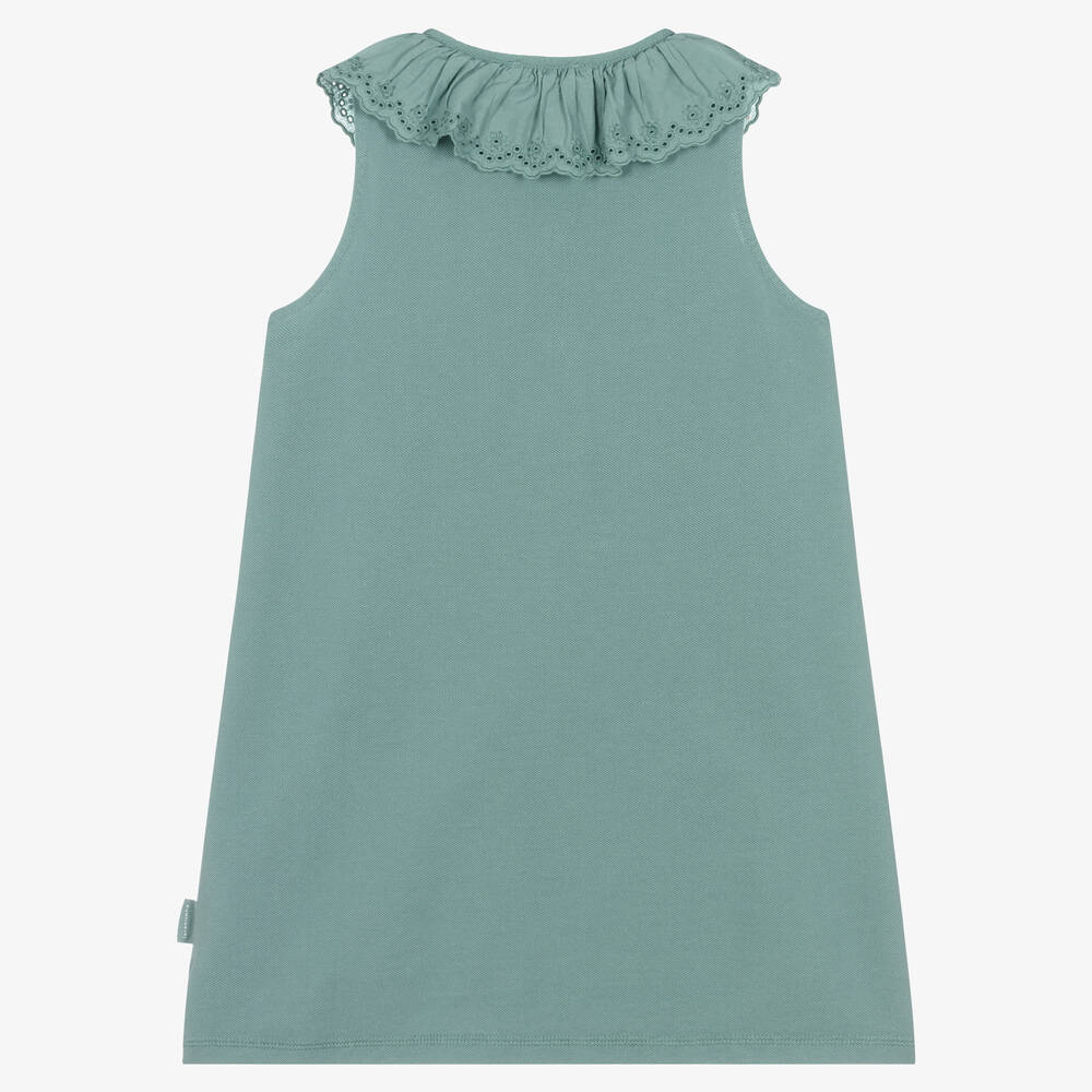Laranjinha-فستان قطن بيكيه لون أزرق | Childrensalon Outlet