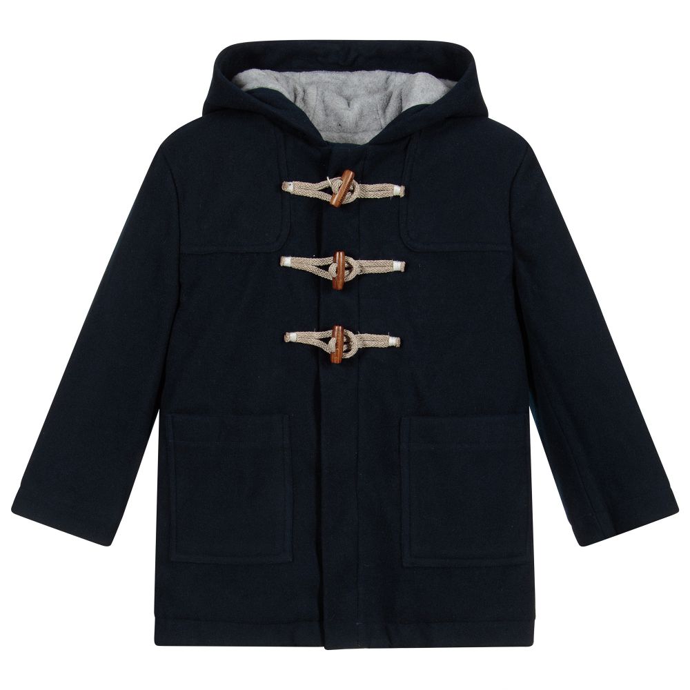 Laranjinha - Girls Blue Duffle Coat | Childrensalon Outlet