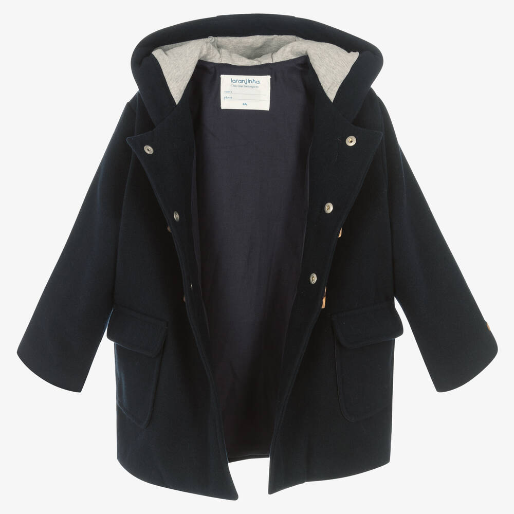 Girls blue duffle coat clearance
