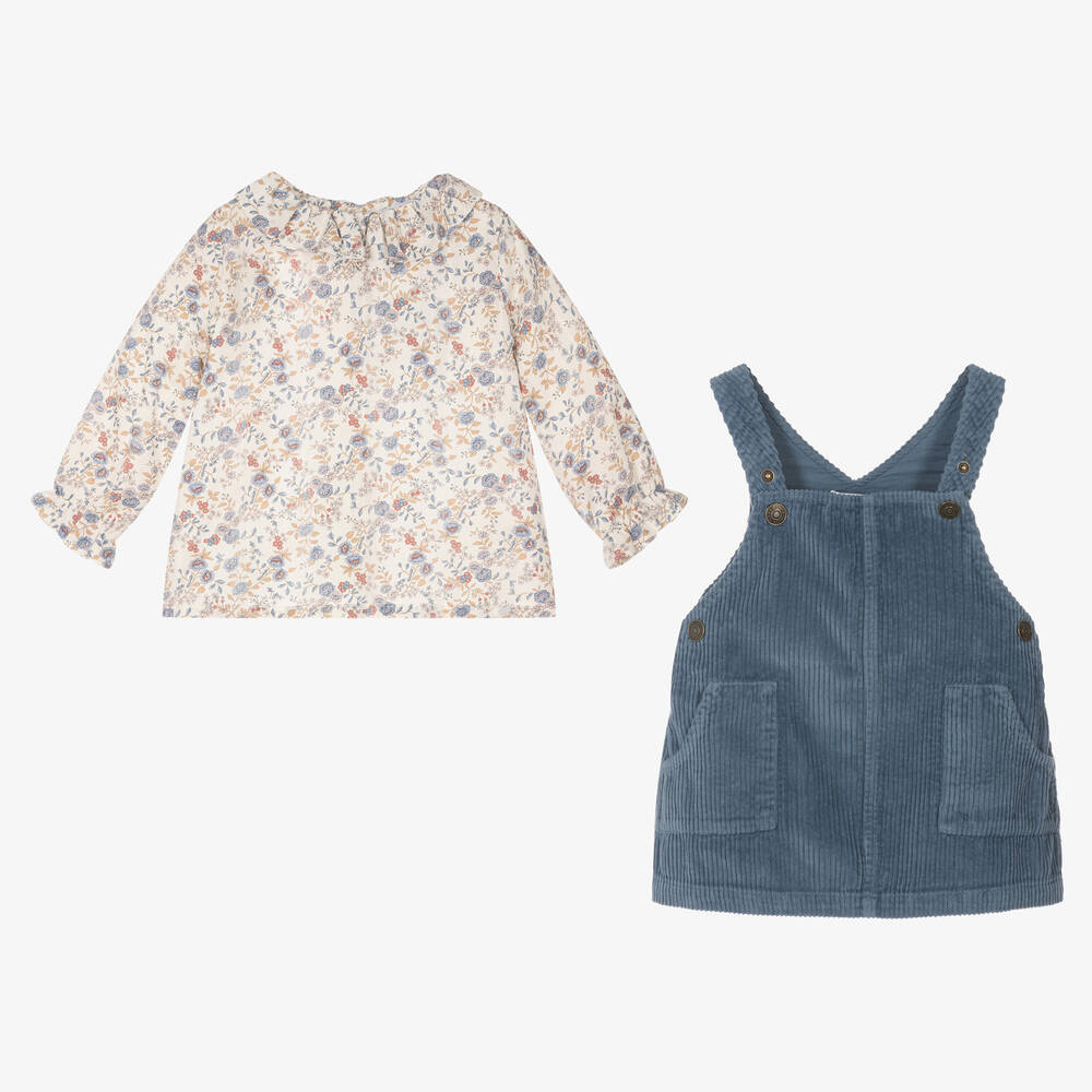 Laranjinha-Топ и синий сарафан для девочек | Childrensalon Outlet