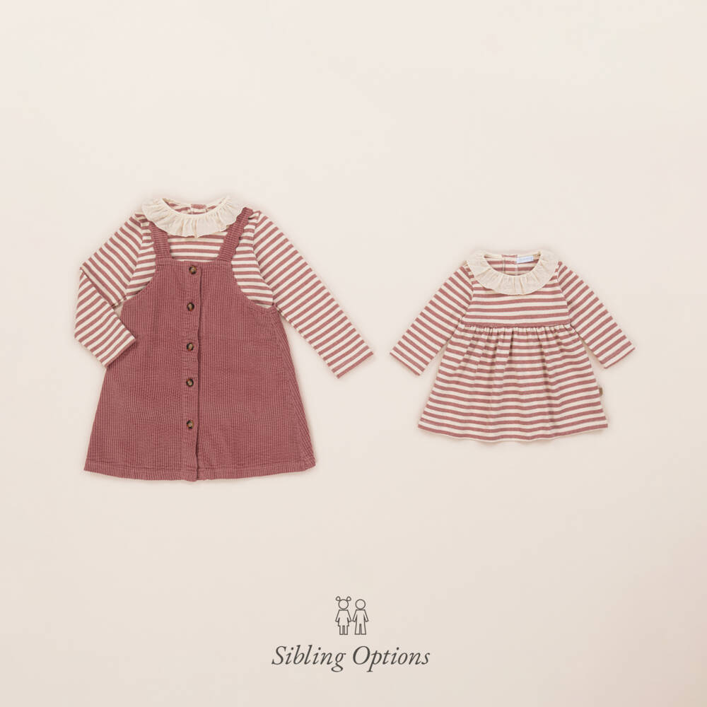 Laranjinha-Girls Blush Corduroy Dress Ensemble | Childrensalon Outlet