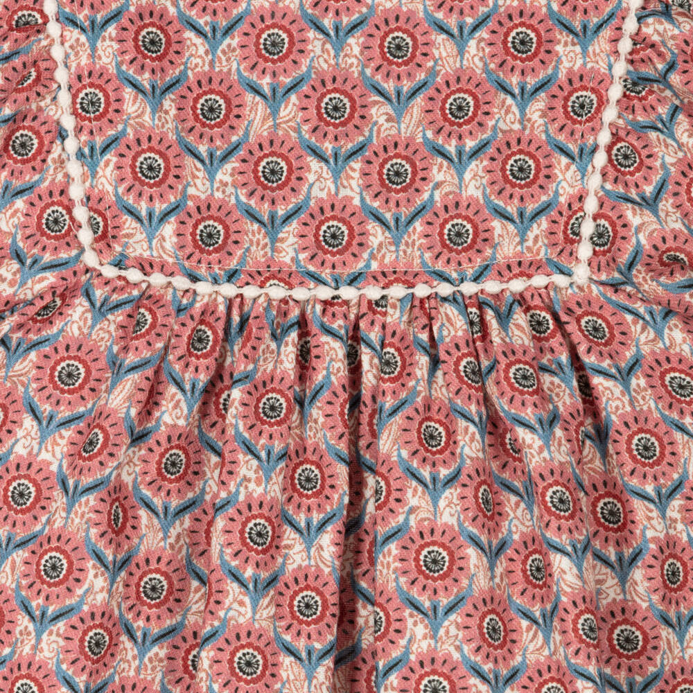 Laranjinha-Girls Blush Floral Cotton Frock | Childrensalon Outlet