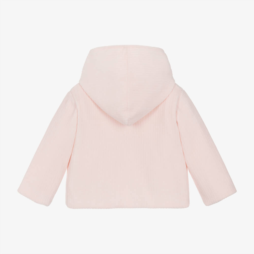 Laranjinha-Girls Blush Velour Pram Jacket | Childrensalon Outlet